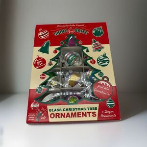 Vtg Christopher Radko Shiny Brite Reflectors Indents & Bells Original Box